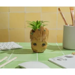 Silver Buffalo Marvel Studios I Am Groot 3-Inch Ceramic Mini Planter With Artificial Succulent -Greenery Decor Store GUEST fde8a4ba 6707 430a 8c0f c192a4024ea6