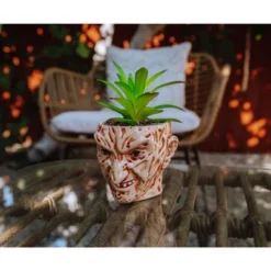 Silver Buffalo A Nightmare On Elm Street Freddy Krueger Ceramic Planter W/ Artificial Succulent -Greenery Decor Store GUEST fe483654 4d53 497f 839d 048fa695ee3d