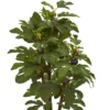 47" Artificial Fig Tree In Stoneware Vase With Trimming In Planter Gold - Nearly Natural
